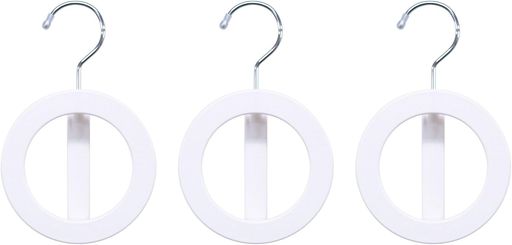 シンコハンガー(Shinkohanger)サークルハンガー3個セットホワイト日本製ラックズボン洗濯タオルスラックスバスタオルネクタイ頑丈かたくずれ防止物干しスカ...