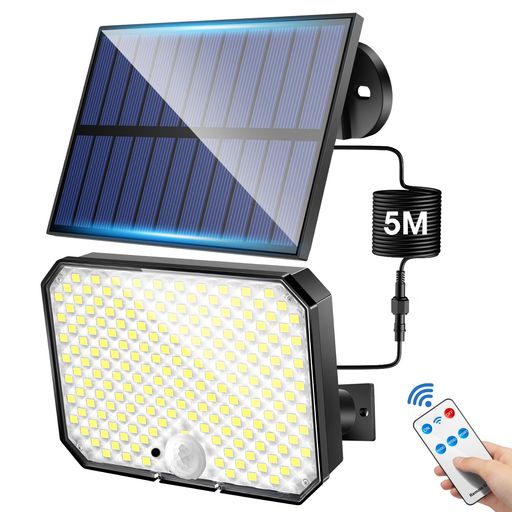 kufireセンサーライト屋外ソーラー人感【リモコン付き190LED】ソーラーライト屋外防水人感センサー【20..