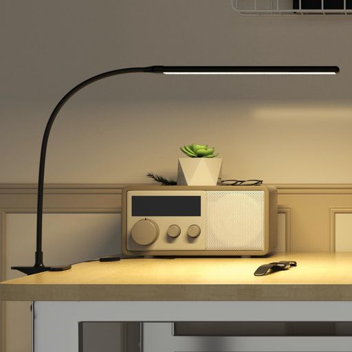 LUTWクリップライトLED目に優しい電球色・昼白色・昼光色3色切替・無段階調光メモリー機能USB給電デスクライト明るい800LMスタンドライト360°回転可能省エネ卓上ライト学習机勉強机仕事卓…