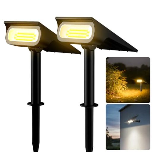 intelampスポットライトセンサーライト屋外ソーラー防水ガーデンライト【業界最大4000mAH・調光調色】2..