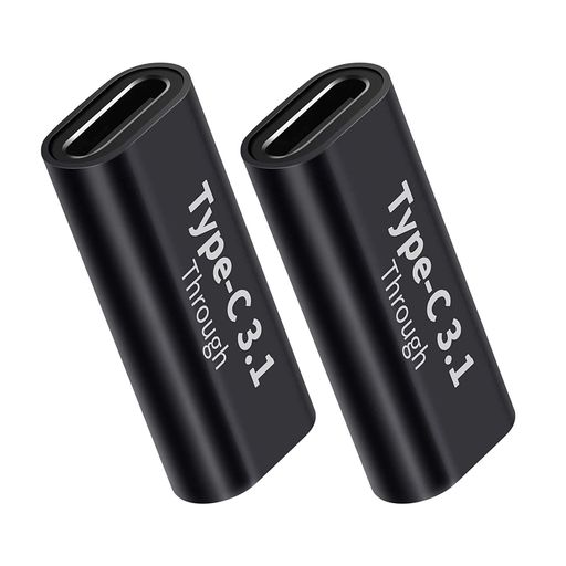 USBTypeC変換アダプタ(2個)メスtoメスUSBC中継アダプタ5A急速充電+10Gbps高速データ転送タイプC延長コ..