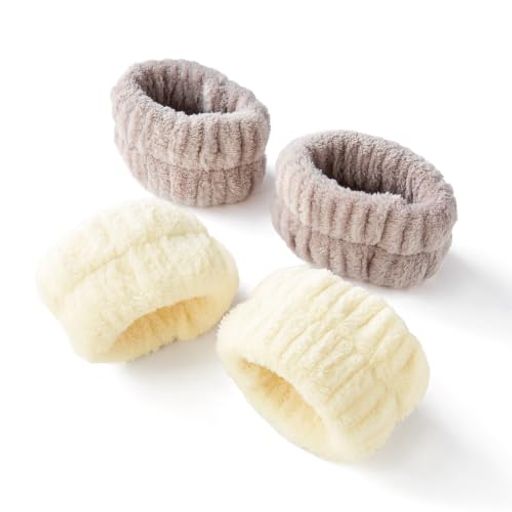 サイズ:縦5.5x横8.5x幅2cm 材質:ポリエステル 生産国:中国 セット内容:2色組(オフホワイト 2個・ライトブラウン 2個)