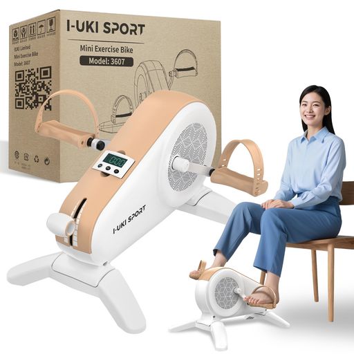 I-ukiSportミニエアロバイク家庭用静音マグネット8段階負荷液晶メーター脚付きルームバイク省スペース在宅有酸素運動組立簡単シニアにも使いやすい(4)