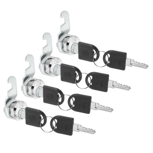 PATIKILキャビネット引き出しロック鍵付き4個セット5/8”(16mm)同じ鍵が付いた亜鉛合金セキュリティロッ..