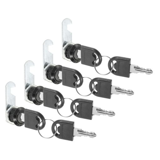 PATIKILキャビネット引き出しロック鍵付き4個セット5/8”(16mm)同じ鍵が付いた亜鉛合金セキュリティロッ..