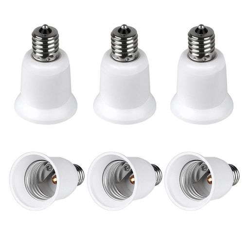 FINELEDE17右向き矢印E26口金変換アダプター変換ソケットE17右向き矢印E26へ電球ソケットの口金を簡単に変更出来ます(6個入)。