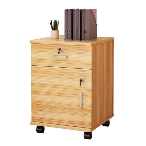 Jizaデスクワゴン袖机引き出し付き完成品大容量A4対応ファイルキャスター搭載鍵付きフルオープン高密度..