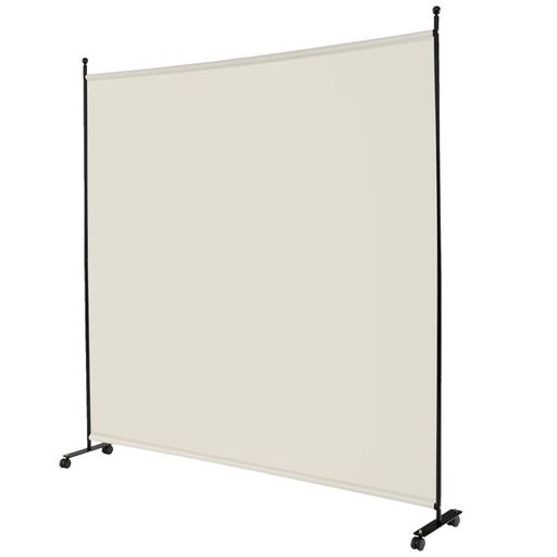 パーテーション間仕切り1連幅184cmx高さ184cmキャスター付きベージュ透けないパーティション目隠し衝立..