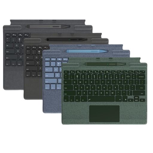 Surface用タッチペン付きSurfacePro11/10/9/8/Xキーボード&Surfaceペンセット軽量タイプカバー磁気吸着式タッチパッド搭載七色バック...