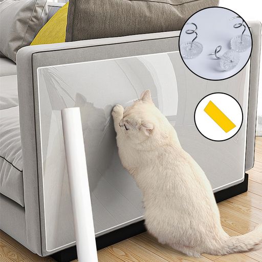 Giznzg猫壁紙保護シート30cmx5m爪研ぎ防止シートはがせる壁紙シール透明シート貼りやすいひっかき汚れ..