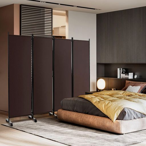 4連パーテーション間仕切りキャスター付き折りたたみ高さ180cm(CF)