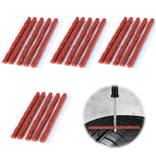 PAVIKEパンク修理キット4本パンク修理ストリップタイヤストリップチューブレスタイヤ修理ロープ簡単に..