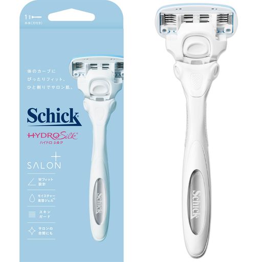Schick(シック)シックハイドロシルクサロンプラスホルダー(刃付き)女性用カミソリスキンガードホワイト..