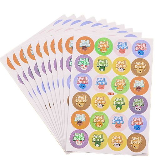 ご褒美シール動物10枚入240ピースシールwelldoneいいねシールシールおしゃれテスト採点英語ご褒美シール教師褒美用品漫画のデザイン