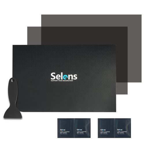 Selens偏光フィルムシート液晶スクリーン線形偏光フィルター粘着なし20x30cm2枚入り高偏光度裁断やすい..