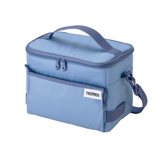 サーモスソフトクーラー5Lライトブルー保冷バッグ5層断熱構造折りたためてコンパクトはっ水加工生地ボ..