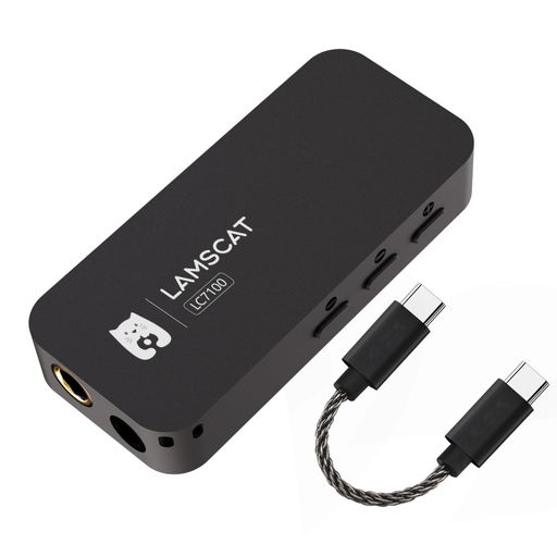 LAMSCATLC7100USB-CDACポータブルヘッドホンアンプEQ調音アプリ個性化4.4mm/3.5mm32bit/768kHzハイレゾ..