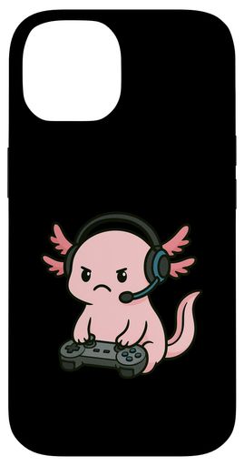Axolotl ゲーマー ゲーム レトロ ビデオゲーム 男の子 女の子 キッズ スマホケース iPhone 14 用