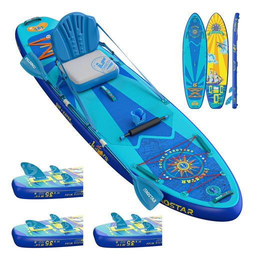 iTAOSTARJ06BP35”ExtraWide(89cm)超広幅スタンドアップパドルボード、高い安定性を実現した5フィン付き..