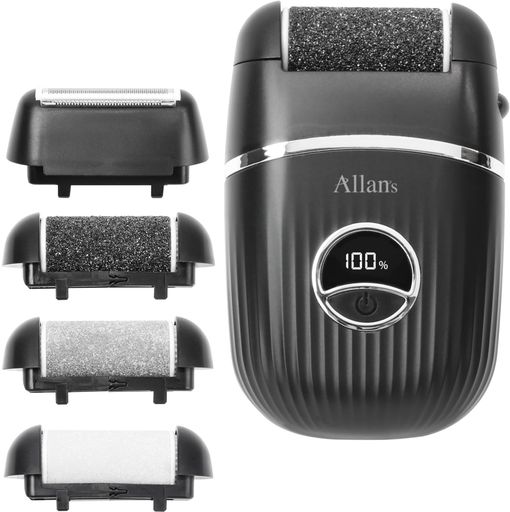 Estale電動角質取り&ムダ毛剃り2way4ヘッド角質リムーバーボディシェーバー防水ウォッシャブル充電式レディースメンズ