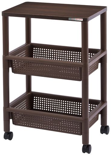 カワタキコーポレーション(KawatakiCorporation)不動技研(Fudogiken)ウッドテーブルワゴンWTW-3SブラウンF-2490