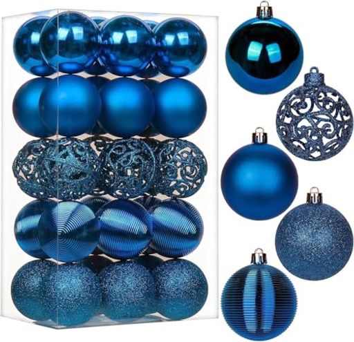 VillaComoクリスマスボールオーナメントツリーオーナメント30個セット6cmおしゃれクリスマスパーティー..