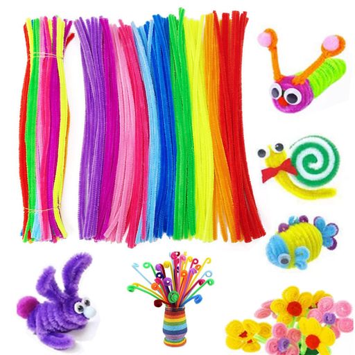 MAEXUS手芸モール工作モール混色100本子供知育玩具DIY飾り物クリスマスツリー飾り手作り素材-子供の創造力を刺激する安全な柔軟素材