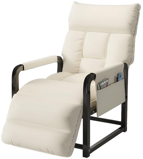 TUIYIDUOリクライニングチェアリクライニングソファ幅55x奥行45cm耐荷重180kg背もたれ多段階調整折りたたみリラックスチェア一人掛けソファベッド手すり付きオットマン付き通気性柔らかく…