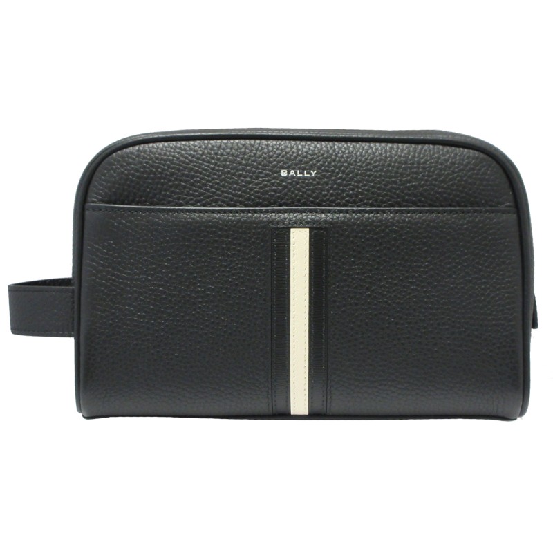 バリー バッグ メンズ バリー BALLY セカンドバッグ RBN_S WASHBAG 6305026 BLACK+PALLADIO 【送料無料】