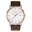 腕時計 ブローバ メンズ 98H51 Bulova Men 039 s Classic 3-Hand Calendar Date Quartz Leather Strap Watch, Buckle, 37mm腕時計 ブローバ メンズ 98H51