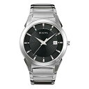 腕時計 ブローバ メンズ 96B149 Bulova Men's 3-Hand Calendar Date Quartz Watch, Patterned Di...