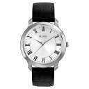 腕時計 ブローバ メンズ 96A133 Bulova Men's Classic 3-Hand Quartz Black Leather Strap Watch...