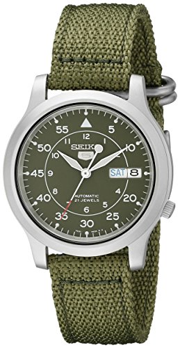 腕時計 セイコー メンズ SNK805 Men's SNK805 SEIKO 5 Automatic Stainless Steel Watch with Green Canvas腕時計 セイコー メンズ SNK805