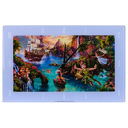 【即納】マークフェルドスタイン ピーターパン ガラスウォールクロック 壁掛け時計 ギフト 40x25cm トーマス・キンケード CGR10TKNL 単3電池別売 【即納】マークフェルドスタイン ピーターパン ガラスウォールクロック 壁掛け時計 ギフト 40x25cm トーマス・キンケード CGR10TKNL 単3電池別売