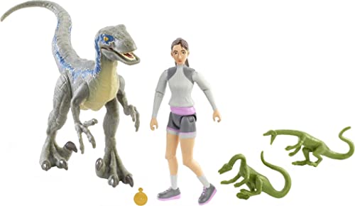 ジュラシックワールド JURASSIC WORLD おもちゃ フィギュア 恐竜映画 Mattel Jurassic World Camp Cretaceous Yasmina Yaz and Velociraptor Human and Dino Pack with 2 Action Figures, 2 Compys Fジュラシックワールド JURASSIC WORLD おもちゃ フィギュア 恐竜映画