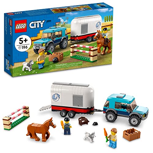 レゴ シティ LEGO 60327 City Great Vehicles Horse Transporter Set with SUV Toy Car Trailer Horse Figure and Jump Gifts for Kids Boys & Girls 5 Plus Years Oldレゴ シティ