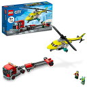 レゴ シティ Lego City Great Vehicles Rescue Helicopter Transport Building Kit 60343, with Toy Truck and Toy Helicopter, Pretend Play Toy Vehicle Toys with Minifigures for Kids, Boys and Girls 5 Plus Years Oldレゴ シティ