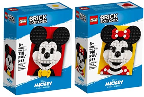 レゴ LEGO Brick Sketches Mickey (40456) & Minnie Mouse (40457) Exclusive Bundleレゴ