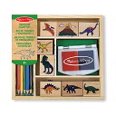 メリッサ&ダグ おもちゃ 知育玩具 Melissa & Doug Melissa & Doug Wooden Stamp Set: Dinosaurs - 8 Stamps, 5 Colored Pencils, 2-Color, Arts And Crafts, Washable Ink Pads, Stamps For Kids Ages 4+メリッサ&ダグ おもちゃ 知育玩具 Melissa & Doug