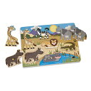 メリッサ&ダグ おもちゃ 知育玩具 Melissa & Doug Melissa & Doug Safari Wooden Peg Puzzle (7 pcs)...