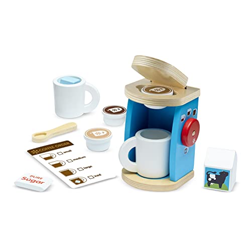 メリッサ&ダグ おもちゃ おままごと ごっこ遊び Melissa & Doug Melissa & Doug Brew and Serve Wooden Coffee Maker Set - Play Kitchen Accessories (12 -Pieces)メリッサ&ダグ おもちゃ おままごと ごっこ遊び Melissa & Doug 1