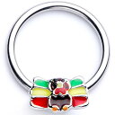 ボディキャンディー ピアス アメリカ 日本未発売 ブランド Body Candy Womens 16G Steel Rasta Turkey Captive Nipple Horseshoe Nose Cartilage BCR Captive Ring 3/8"ボディキャンディー ピアス アメリカ 日本未発売 ブランド