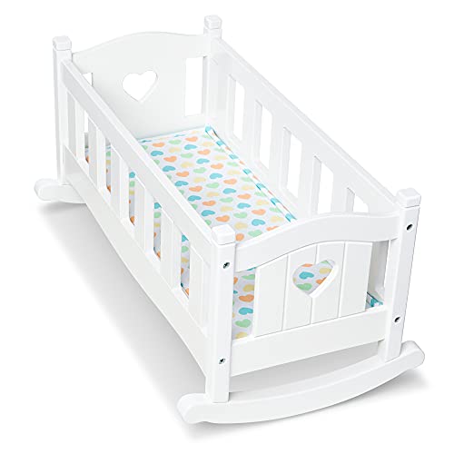 メリッサ&ダグ おもちゃ おままごと ごっこ遊び Melissa & Doug Melissa & Doug Mine to Love Wooden Play Cradle for Dolls, Stuffed Animals - Whiteメリッサ&ダグ おもちゃ おままごと ごっこ遊び Melissa & Doug 1