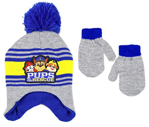 pEpg[ AJA q LbY t@bV Nickelodeon Boys' Toddler Paw Patrol Character Pups to the Rescue Hat and Mittens Set, Grey/Blue, Age 2-4pEpg[ AJA q LbY t@bV