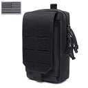 タクティカルポーチ ミリタリーポーチ サバイバルゲーム サバゲー アメリカ Tactical Molle EDC Pouch Cellphone Pouch Holder Utility Gadget Organizer Bag (Black)タクティカルポーチ ミリタリーポーチ サバイバルゲーム サバゲー アメリカ