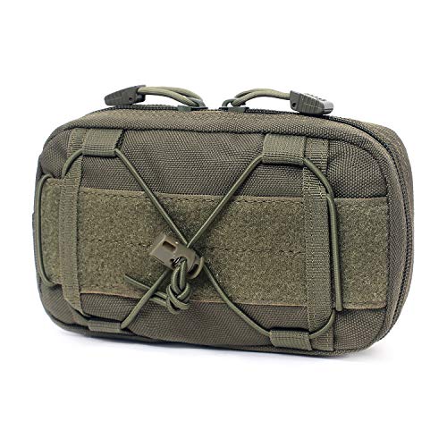 ƥݡ ߥ꥿꡼ݡ ХХ륲 Х ꥫ Tactical Molle Horizontal Admin Pouch Compact 1000D Utility EDC Tool Bag with Shoulder Strap (Army Green)ƥݡ ߥ꥿꡼ݡ ХХ륲 Х ꥫ