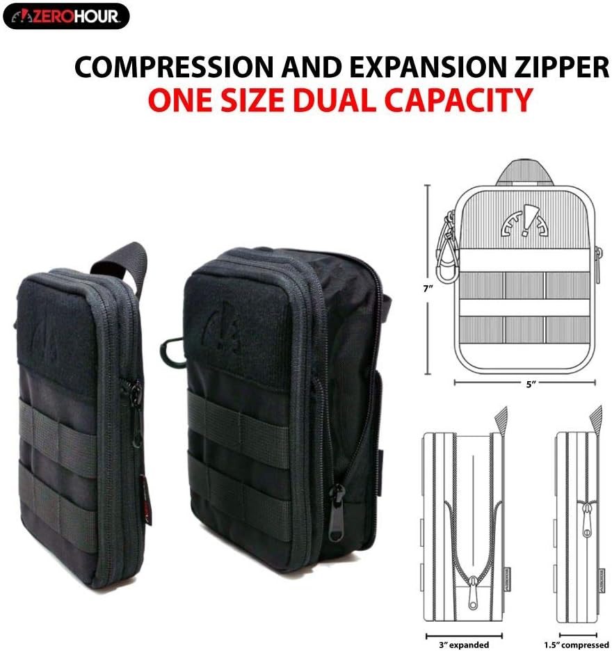 人気超歓迎 タクティカルポーチ ミリタリーポーチ サバイバルゲーム サバゲー アメリカ ZEROHOUR Tactical Molle Pouch EDC Organizer with Expansion Zipper, Gridlock Straps, Water-タクティカルポーチ ミリタリーポーチ サバイバルゲーム サバゲー アメリカ:angelica 通販最新作