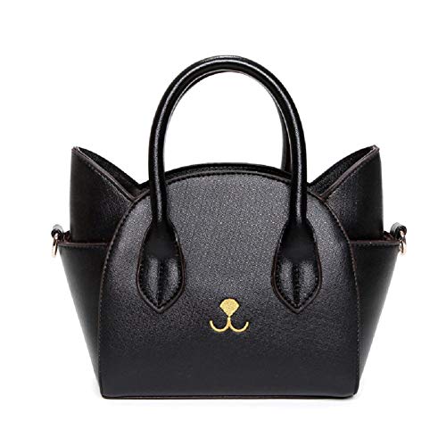 QZUnique ハンドバッグ カバン ユニーク かわいい QZUnique Cat Purse for Women Cute Top Handle Shoulder Bag for Teens Girls Pu Leather Gothic Handbag Crossbody Bag (Black Cat)QZUnique ハンドバッグ カバン ユニーク かわいい