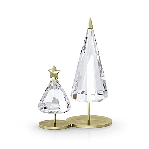 スワロフスキー クリスタル 置物 オーナメント SWAROVSKI Swarovski Holiday Magic Christmas Tree Duo, Clear Swarovski Crystals and Champagne Gold Tone Metal Accents, Part of the Swarovski Holiday Magiスワロフスキー クリスタル 置物 オーナメント SWAROVSKI