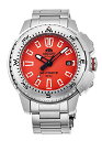 rv IGg Y ORIENT Orient RA AC0N02Y Men's M Force Delta Stainless Steel Orange Dial Automatic Dive Watchrv IGg Y